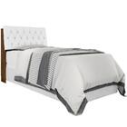 Cabeceira Box Isabella Solteiro Malbec Captonê Branco