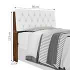 Cabeceira Box Isabella Solteiro Malbec Captonê Branco