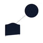 Cabeceira Box King 195cm Belize Veludo Azul Escuro Tana Decor