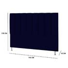 Cabeceira Box King 195cm Sevilha Veludo Azul Bnn Decor