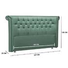 Cabeceira Box King 237cm Mirage Veludo Verde Tana Decor