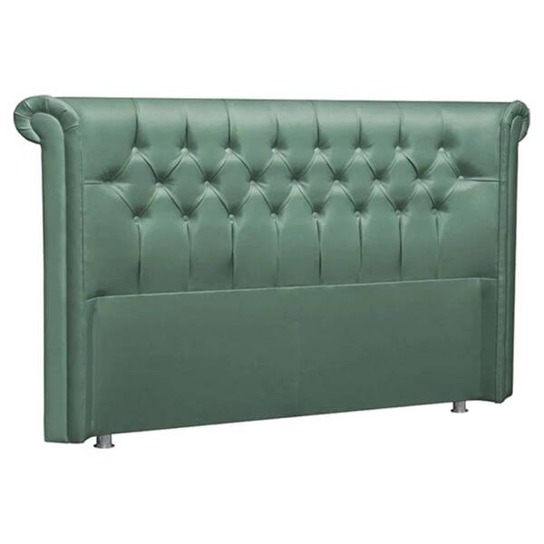 Cabeceira Box King 237cm Mirage Veludo Verde Tana Decor