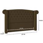 Cabeceira Box King 237cm Valência Veludo Marrom Bnn Decor