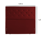 Cabeceira Box King Estofada Bordô 1,93m Berdan