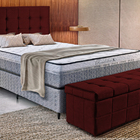 Cabeceira Box King Estofada Bordô 1,93m Hafen