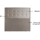 Cabeceira Box King Estofada Cru 1,93m Hafen