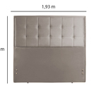 Cabeceira Box King Estofada Cru 1,93m Hafen