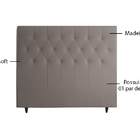 Cabeceira Box King Estofada Cru 1,93m Jasny