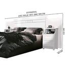 Cabeceira Box King Size Com Mesas Laterais Magnifica Branco F