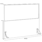 Cabeceira Box King Vicenza 195 Cm Bouclê Cru L02 Com 02 Mesas