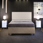 Cabeceira Box King Vicenza 195 Linho Cru L02 E 2 Mesas De Cab