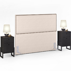 Cabeceira Box King Vicenza 195 Suede Bege L02 E 2 Mesas De Ca