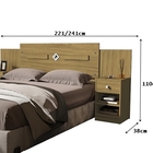 Cabeceira Box Lara Casal Expansível Freijó/off White – Vj Móv