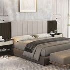 Cabeceira Box Maisa De Casal Expansível Chocolate/off White -