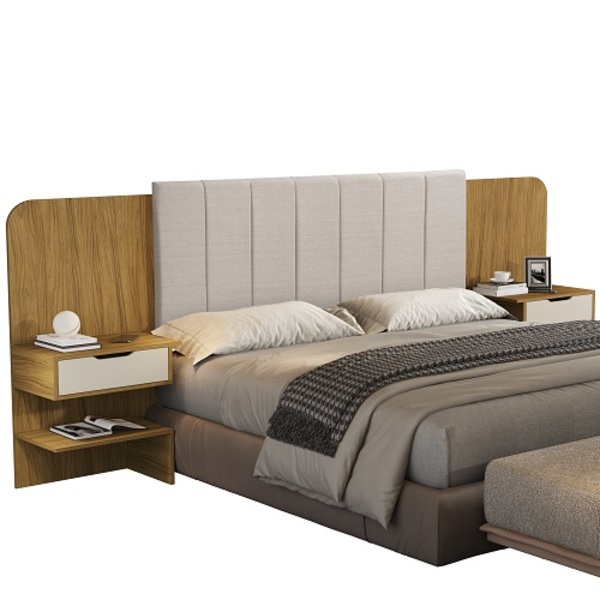 Cabeceira Box Maisa De Casal Expansível Nature/off White – Vj