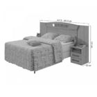 Cabeceira Box Novitá Lopas Imbuia Naturale