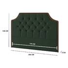 Cabeceira Box Orion King 204cm  Veludo Verde Bnn Decor