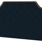 Cabeceira Box Orion King 204cm Veludo Azul Marinho Bnn Decor