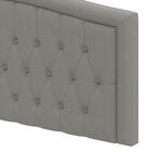 Cabeceira Box Plus Capitonê Curva 1.6 Provençal Veludo Cinza