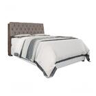 Cabeceira Box Queen 1,58 Chocolate Com Capitonê Capuccino