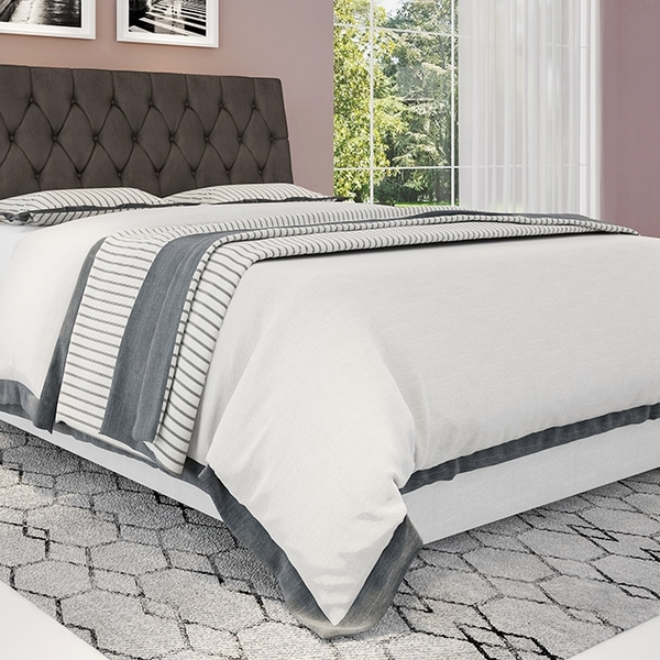 Cabeceira Box Queen 1,58 Isis Amarula Com Capitonê Marrom - F