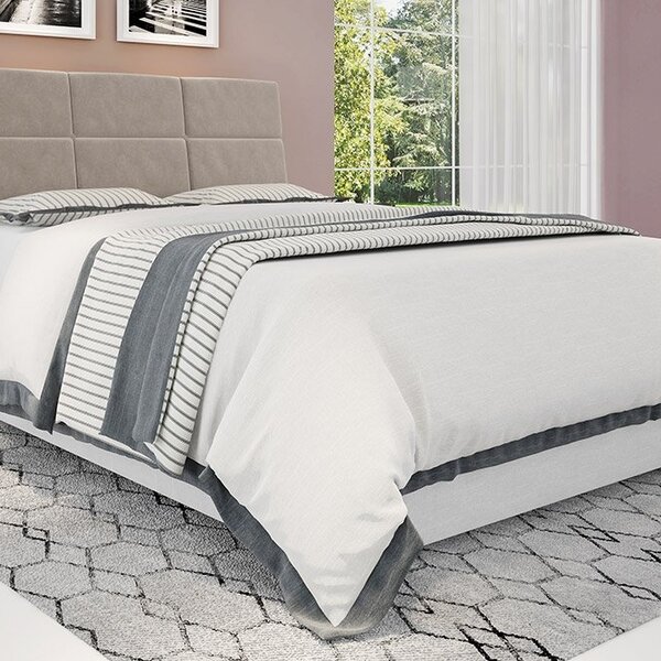 Cabeceira Box Queen 1,58 Isis Amarula Com Painel Class Bege -