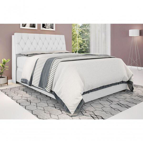 Cabeceira Box Queen 1,58 Isis Branco Com Capitonê Branco