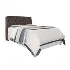 Cabeceira Box Queen 1,58 Isis Chocolate Com Capitonê Marrom