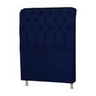 Cabeceira Box Queen 160cm Domus Veludo Azul Escuro Bnn Decor