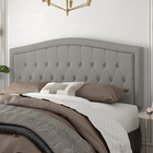 Cabeceira Box Queen 1.6 Estofada Curva Scott Cinza