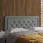 Cabeceira Box Queen 1.6 Estofada Mitchell Cinza