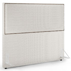 Cabeceira Box Queen Com Tachas 160 Cm Vicenza L02 Bouclê Cru