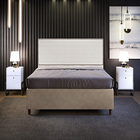 Cabeceira Box Queen Com Tachas 160 Cm Vicenza L02 Bouclê Cru