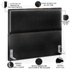 Cabeceira Box Queen Com Tachas 160 Cm Vicenza L02 Facto Preto