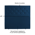 Cabeceira Box Queen Estofada Azul 1,58m Berdan