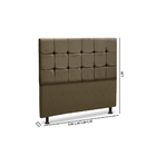 Cabeceira Box Queen Estofada Bege Rest