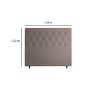 Cabeceira Box Queen Estofada Cru 1,58m Jasny
