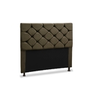 Cabeceira Box Queen Estofada Marrom Castor Aruba