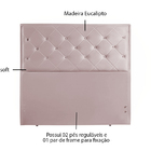 Cabeceira Box Queen Estofada Rosé 1,58m Berdan