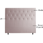 Cabeceira Box Queen Estofada Rosé 1,58m Jasny