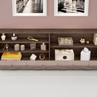 Cabeceira Box Queen Isis Chocolate Com Capitonê Bege