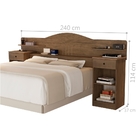 Cabeceira Box Queen Platão Castanho