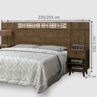 Cabeceira Box Regulável Francy Castanho Off White