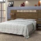 Cabeceira Box Regulável Francy Castanho Off White