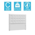Cabeceira Box Shop Clean Casal 1,40m Em Corino Branco