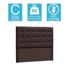 Cabeceira Box Shop Clean Casal 1,40m Em Corino Marrom