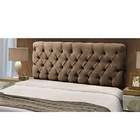 Cabeceira Box Shop Paris Casal 1,40m Em Suede Marrom