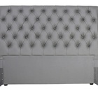 Cabeceira Box Shop Paris Queen 1,60m Em Corino Cinza