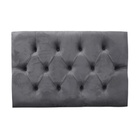 Cabeceira Box Shop Paris Solteiro 90cm Painel Em Suede Cinza