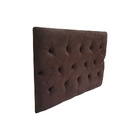 Cabeceira Box Shop Paris Solteiro 90cm Painel Em Suede Marrom